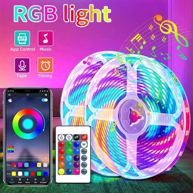 1-30M 5050 RGB LED Strip Light WS2812b USB Bluetooth Wifi 5V LED Flexible Lights Ribbon RGB TV BackLight Diode Tape XJ250710