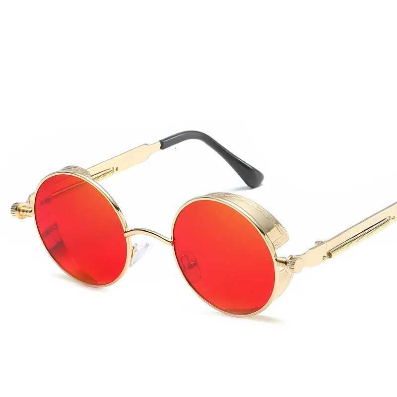 New Round Metal Sunglasses Steampunk Men Women Fashion Ice Brand Designer Retro Vintage Sunglasses UV400 Sunglasses W250709