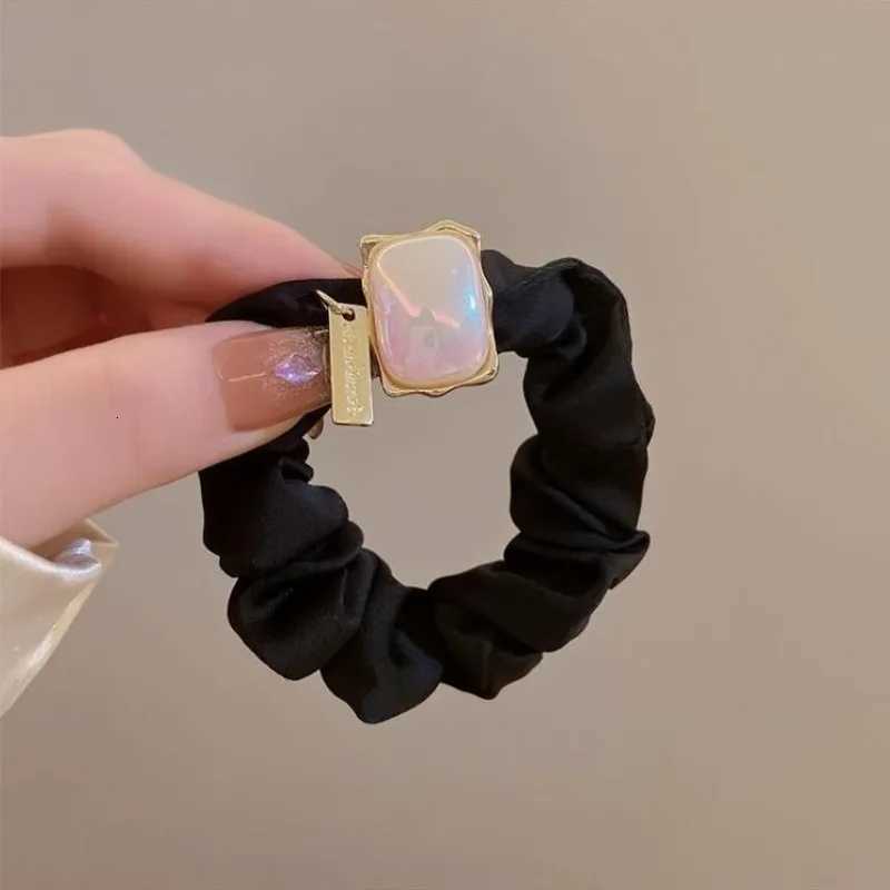 2Pcs/set Glitter Hair Ties with Shining Love - High Elastic Shiny Hair Bands for Women Elegant Ponytail Hair Rope Holders Y250711