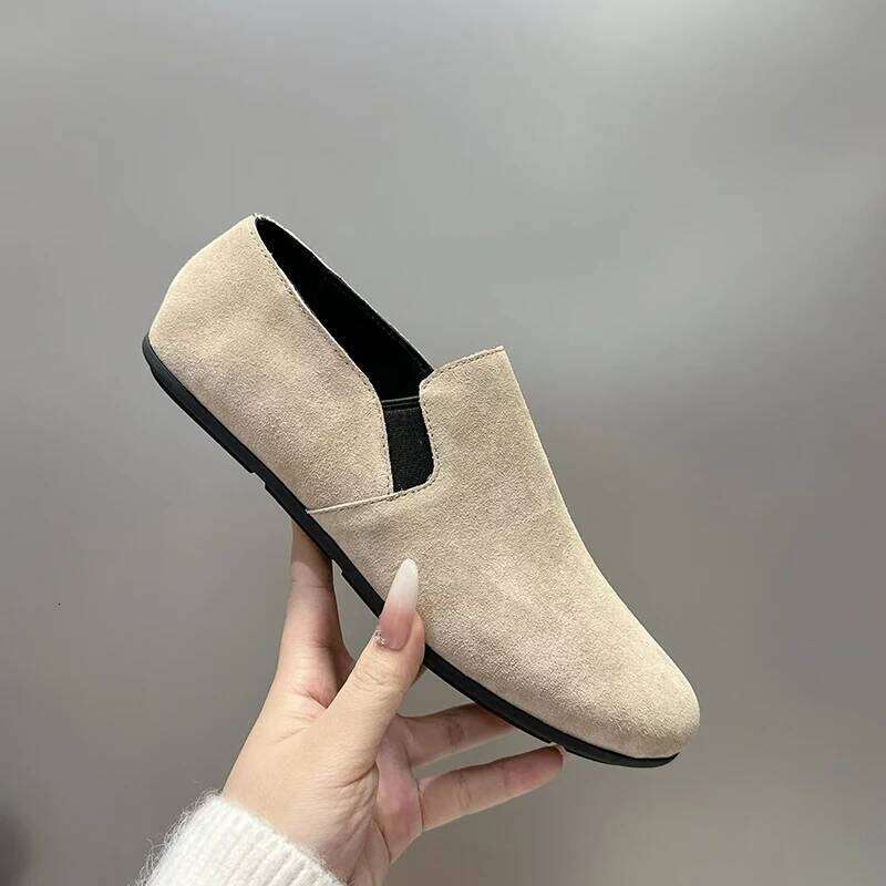 Italian Designer Genuine Leather Women's Loafers 2025 S/S New Arrival High Street Fashion Casual Closed-Toe Flat Slip-On