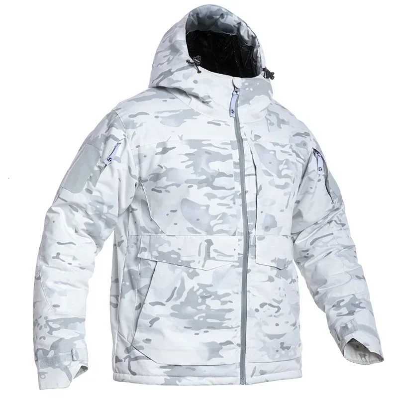 65 Tactical Camouflage Cotton Jacket Mens Winter Outdoor Coldproof Jacket Windbreaker Heat Reflective Cotton Jacket W250711