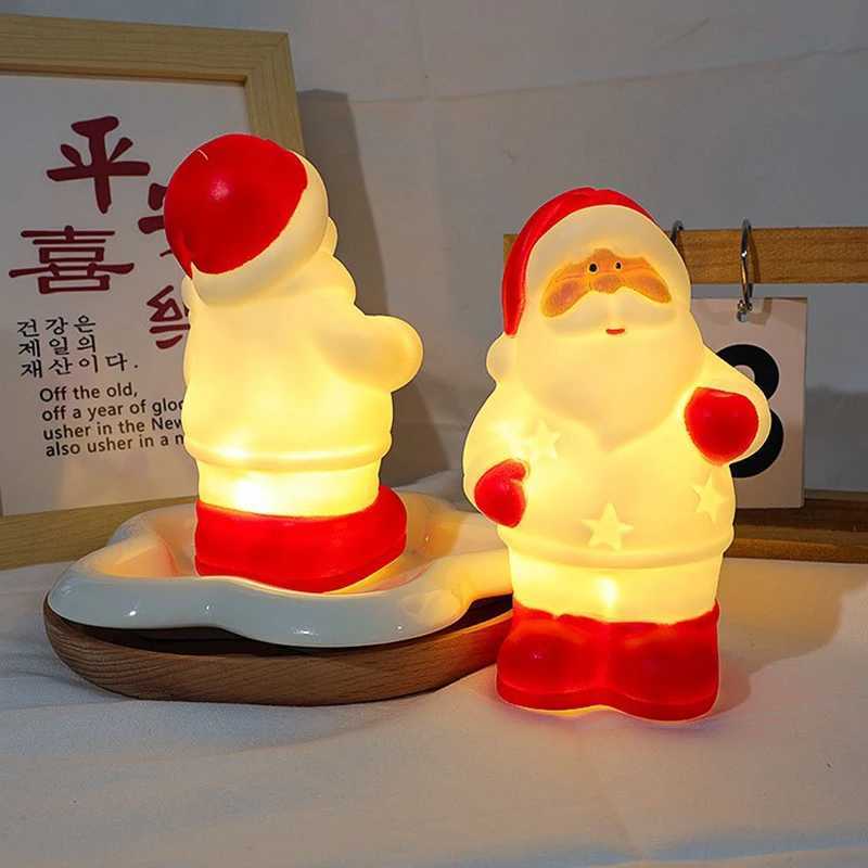 LED Christmas Night Light Cute Santa Claus Snowman Children Bedroom Bedside Ornaments For Holiday Christmas Decora Night LampXJ250710