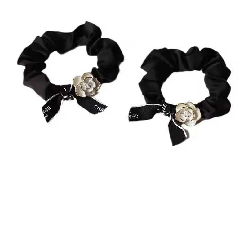 1pc Camellia Small Intestine Hairband Temperament Headpiece New Hair Rope and Elastic Band Female Hair Tie Rope Hair Accessory Y250711