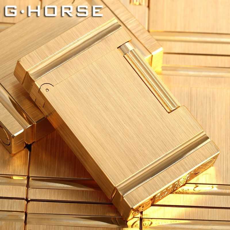 Shenjun's loud-sounding lighter for men, made of pure copper, with a milled-out steel body, refillable, retro, ultra-thin, and featuring a flint 