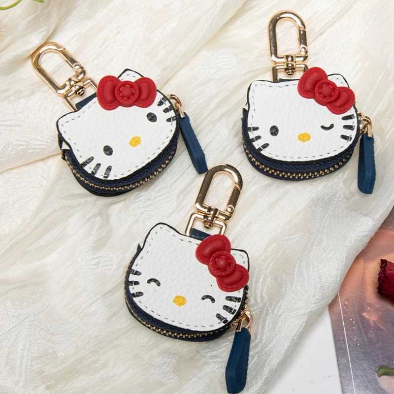 Sanrio In Stock Kawaii High Beauty Hello Kitty Cartoon Personalized Creative Leather Bag Keychain Pendant Fashion Clothing Accessoriesw250711