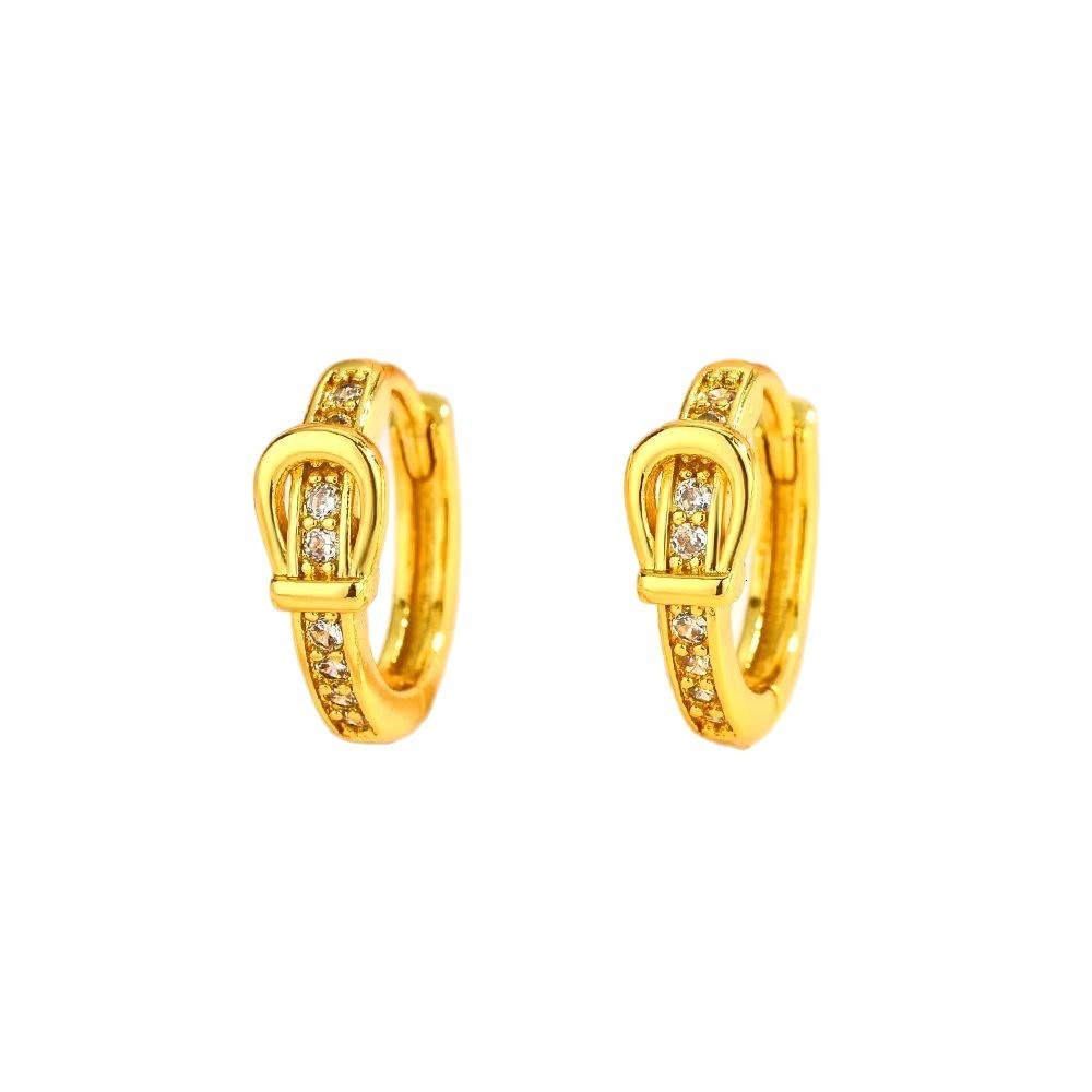 Lock Earrings for Women Gold Color Stainless Steel Hoop Earrings Trend 2025 Waterproof Piercing Female Party Ear Jewelry aretes250711