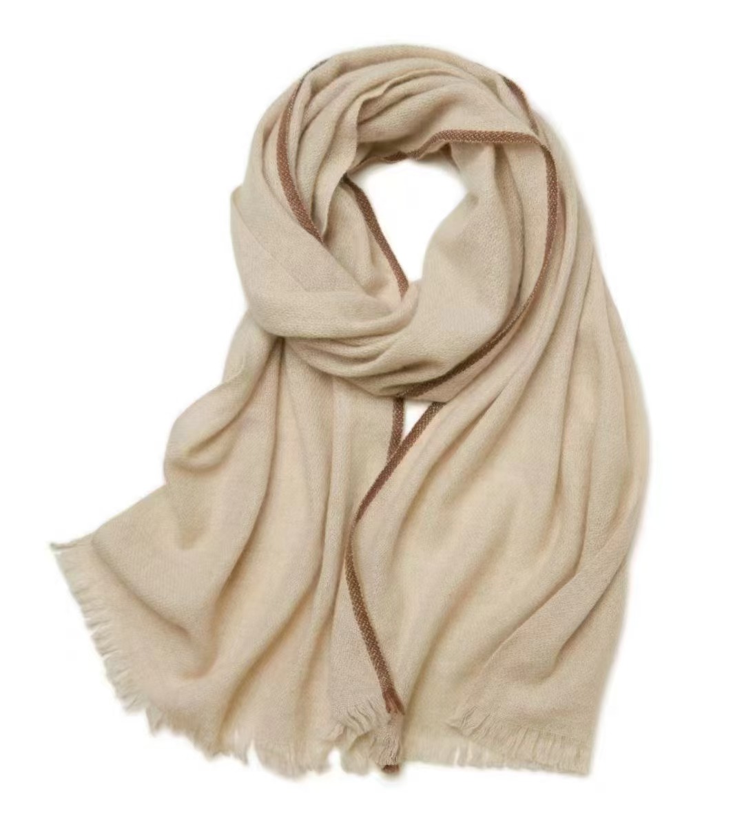T1185 autumn and winter new contrast color cashmere scarf unisex warm and versatile cashmere neck scarf