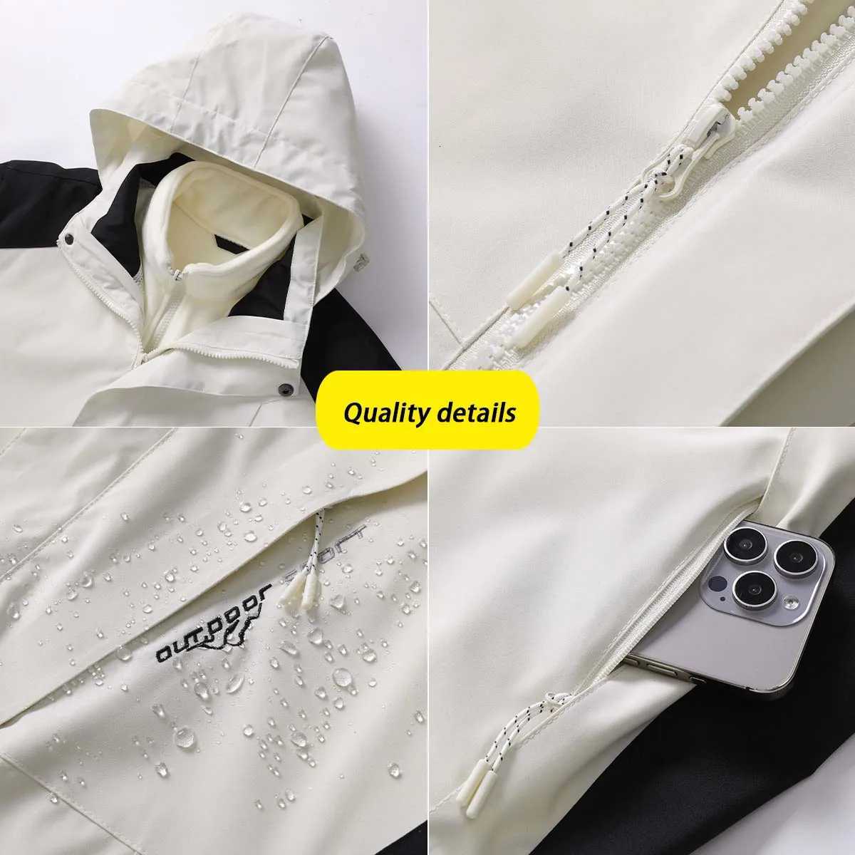 New Winter Mens 3 In Thick Hiking Jacket Women Fleece Coats Anti-Fouling Waterproof Coat Outdoor Warm Jacket Windproof Jackets W250711