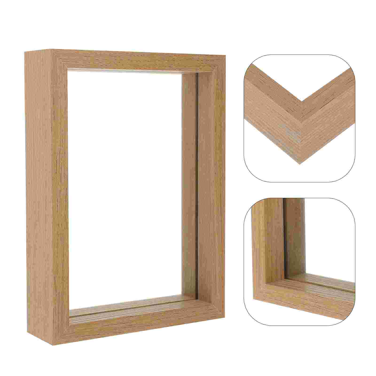 Double Sided Glass Picture Wooden Display For Photos Flower Specimen Frames Photo Frame Home Decor H260306