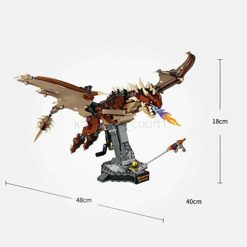 670pcs Hungarian Horntail Dragon Building Blocks 76406 Bricks Children Birthday Christmas Toys Gift For Kid Adult M250711