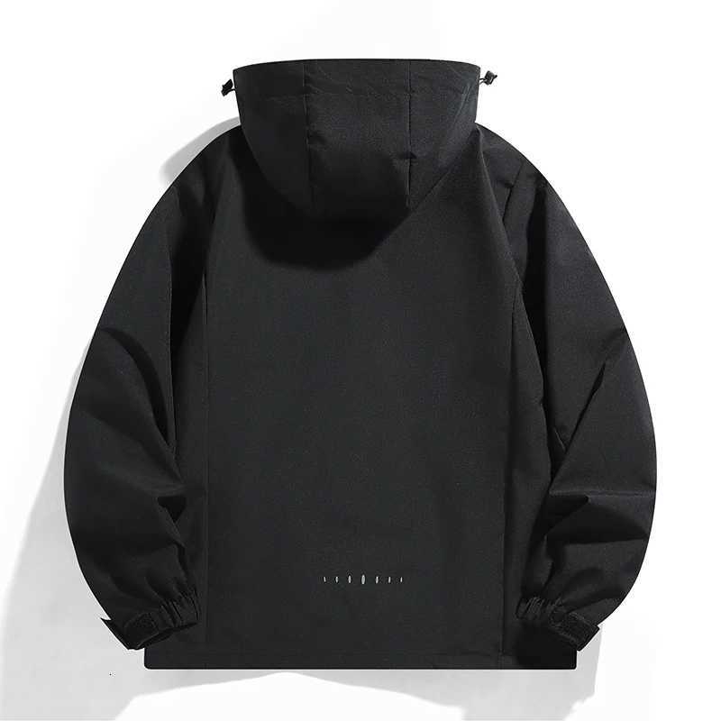 Mens Casual Outdoor Windbreaker Jacket with Detachable Hood Waterproof Windproof Lightweight Coat for Travel Fishing W250711