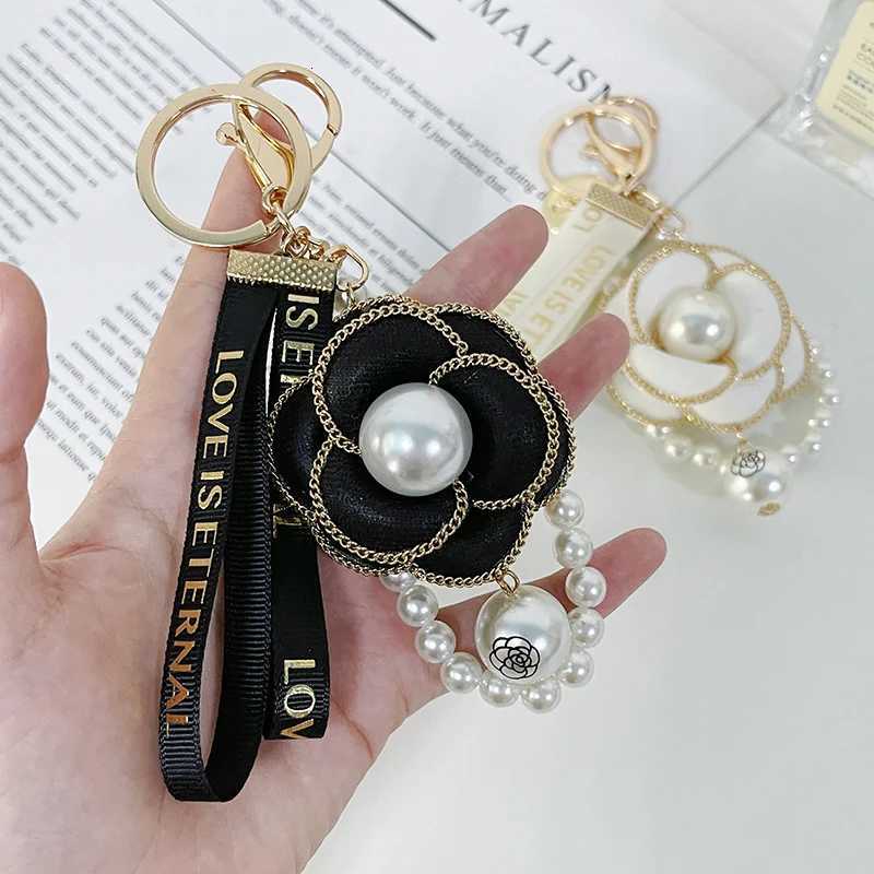 Easya Fabric Alloy Camellia Keychain Luxury Jewelry for Women y250710