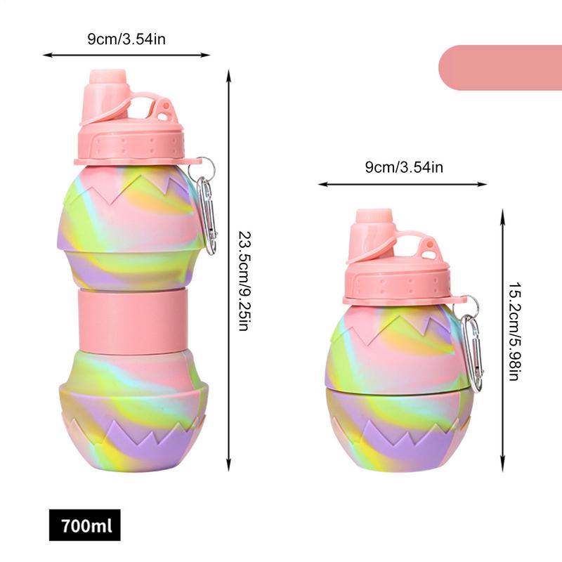 Sports Water Bottle Eggshell Foldable 700ML Silicone Drinks Holder Reusable Travel Beverage Cup for Camping Hiking Cycling Z260202