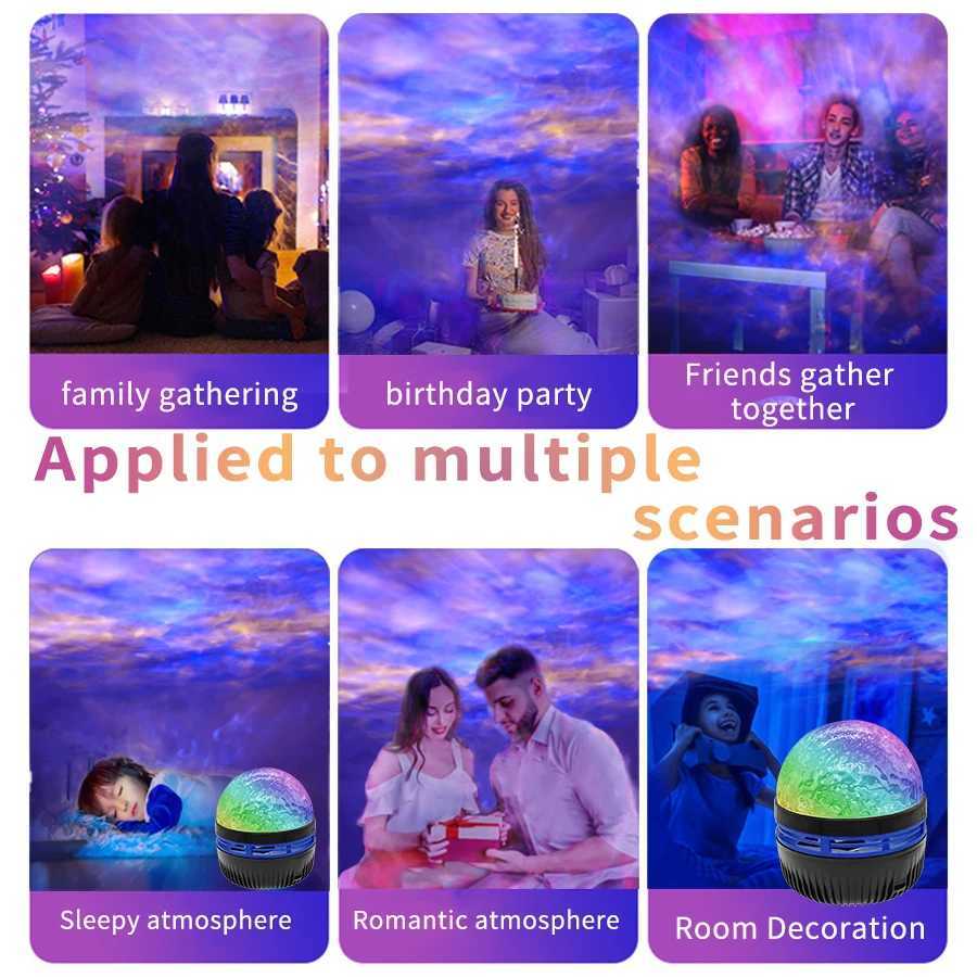 Northern Lights Starry Sky Projector LED Night Light with Remote Control USB A variety of styles for Home Bedroom Party Decor XJ250710