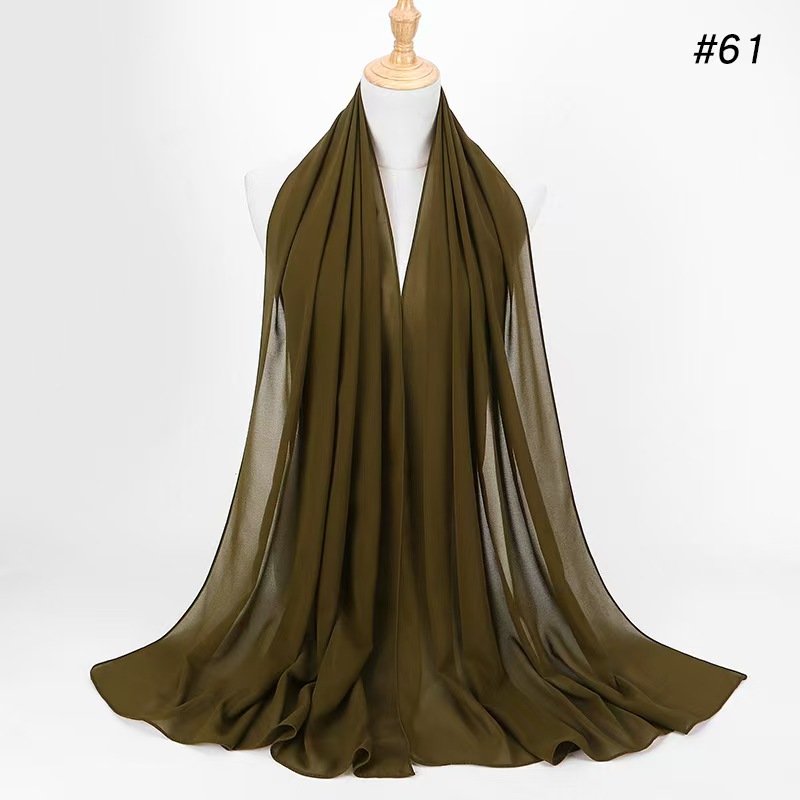 T1184 Pearl Chiffon Bubble Scarf Women's Hijab Scarf