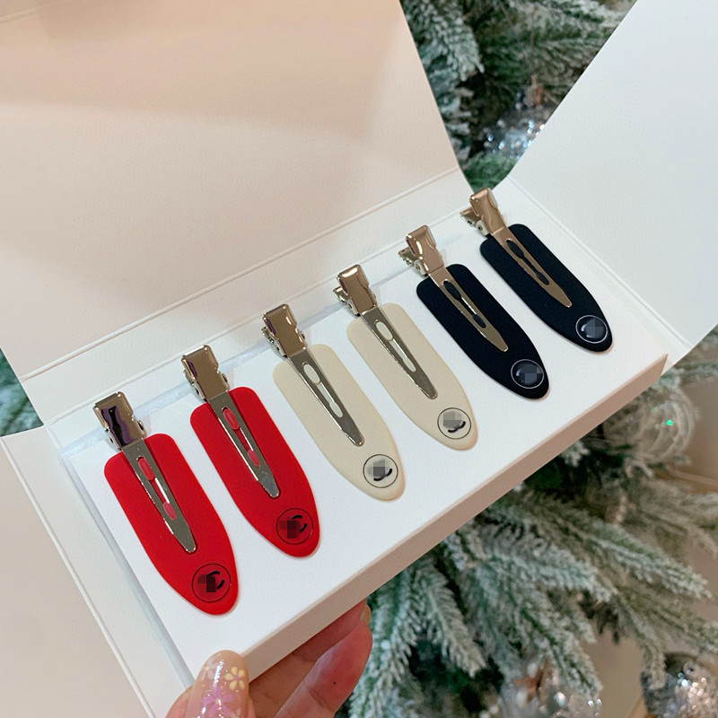 Designer Hair Clips 3Pairs /Lot With Box Fashion Hair Clip Perfect Christmas Gift Clip Hair Elegant Gifts