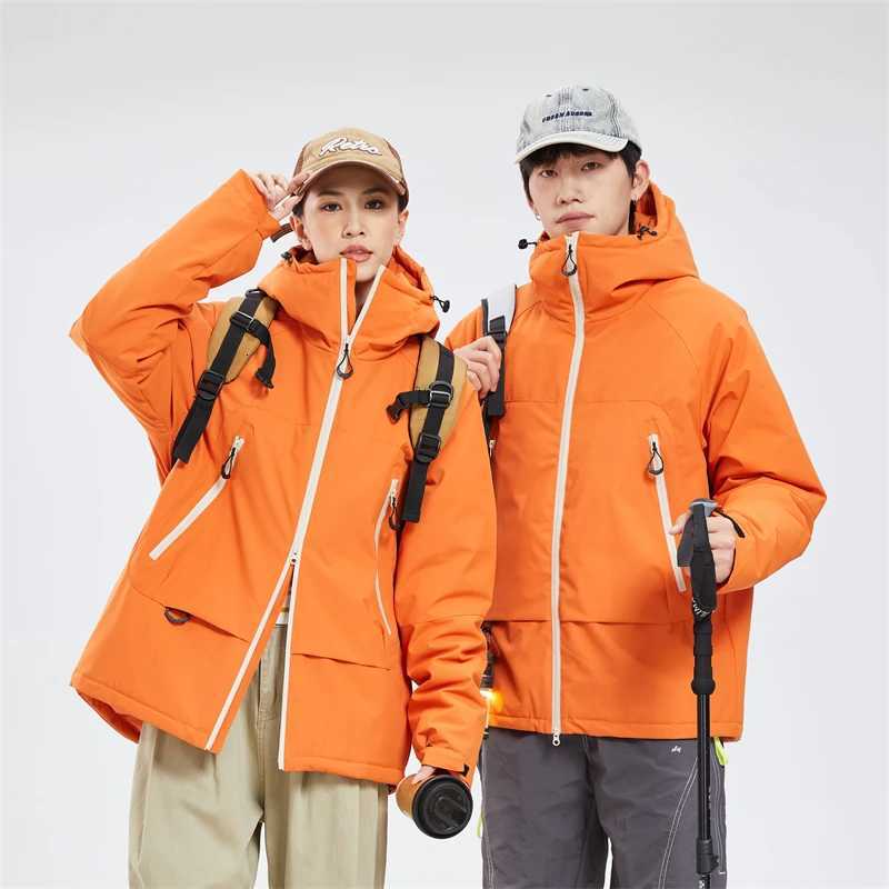 Winter Mountain Jacket Thickened Mens And Womens Jacket Windproof And Water-Splashing Travel Outdoor Mountaineering Suit Trend W250711