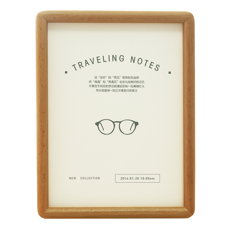 HeMu Nordic style solid wood beech ebony table creative ornaments ins photo frame H260306