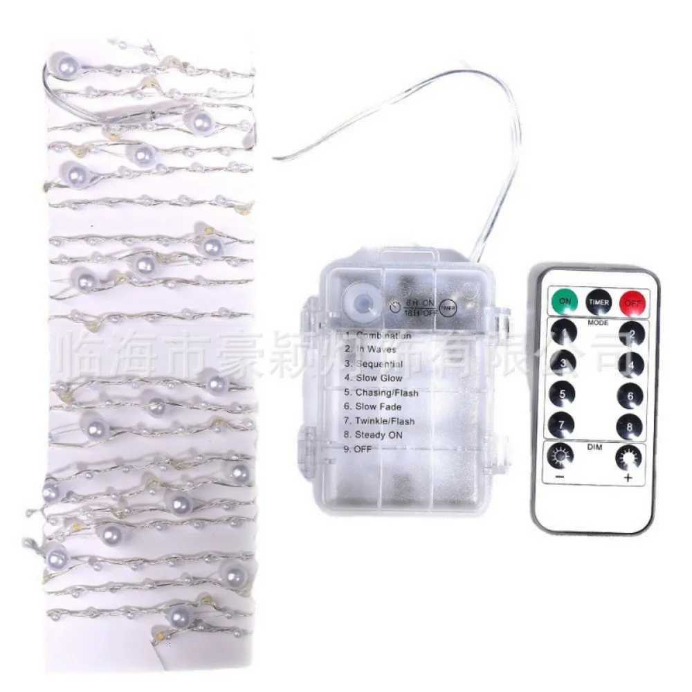 2M 5M Battery Powered LED Pearl Copper Wire String Lights Garland Home DIY Fairy Lamps for Wedding Party Holiday Decor XJ250710