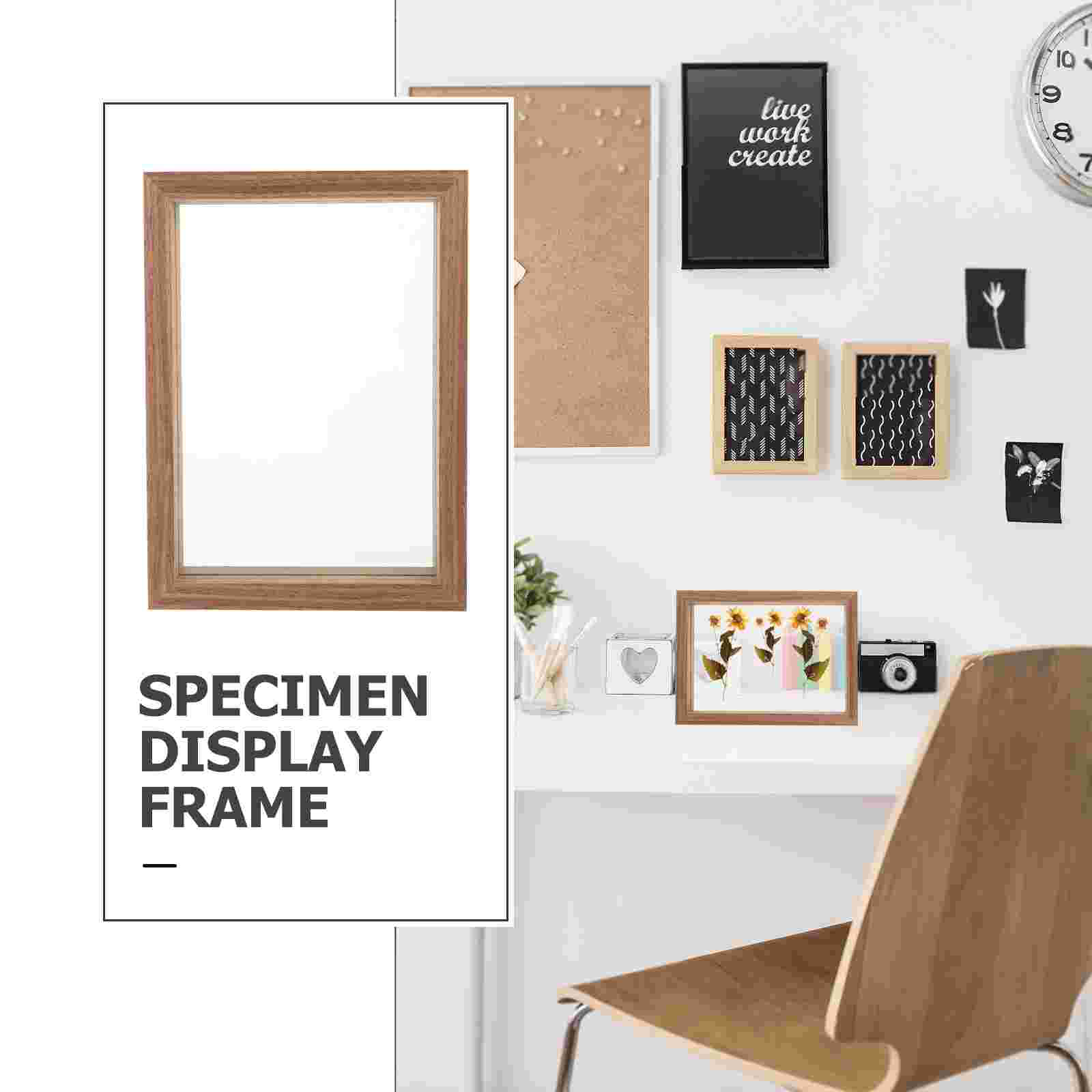 Double Sided Glass Picture Wooden Display For Photos Flower Specimen Frames Photo Frame Home Decor H260306