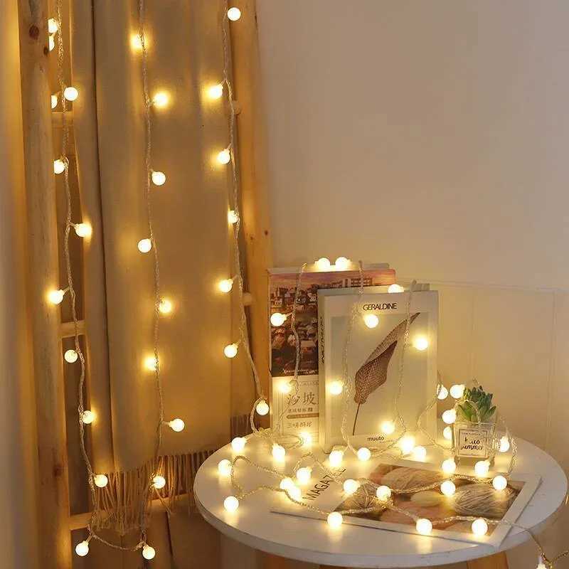 LED Ball String Lights Colorful Fairy Light Wedding Party Christmas Halloween and Thanksgiving Decor AA Battery Indoor OutdoorXJ250710