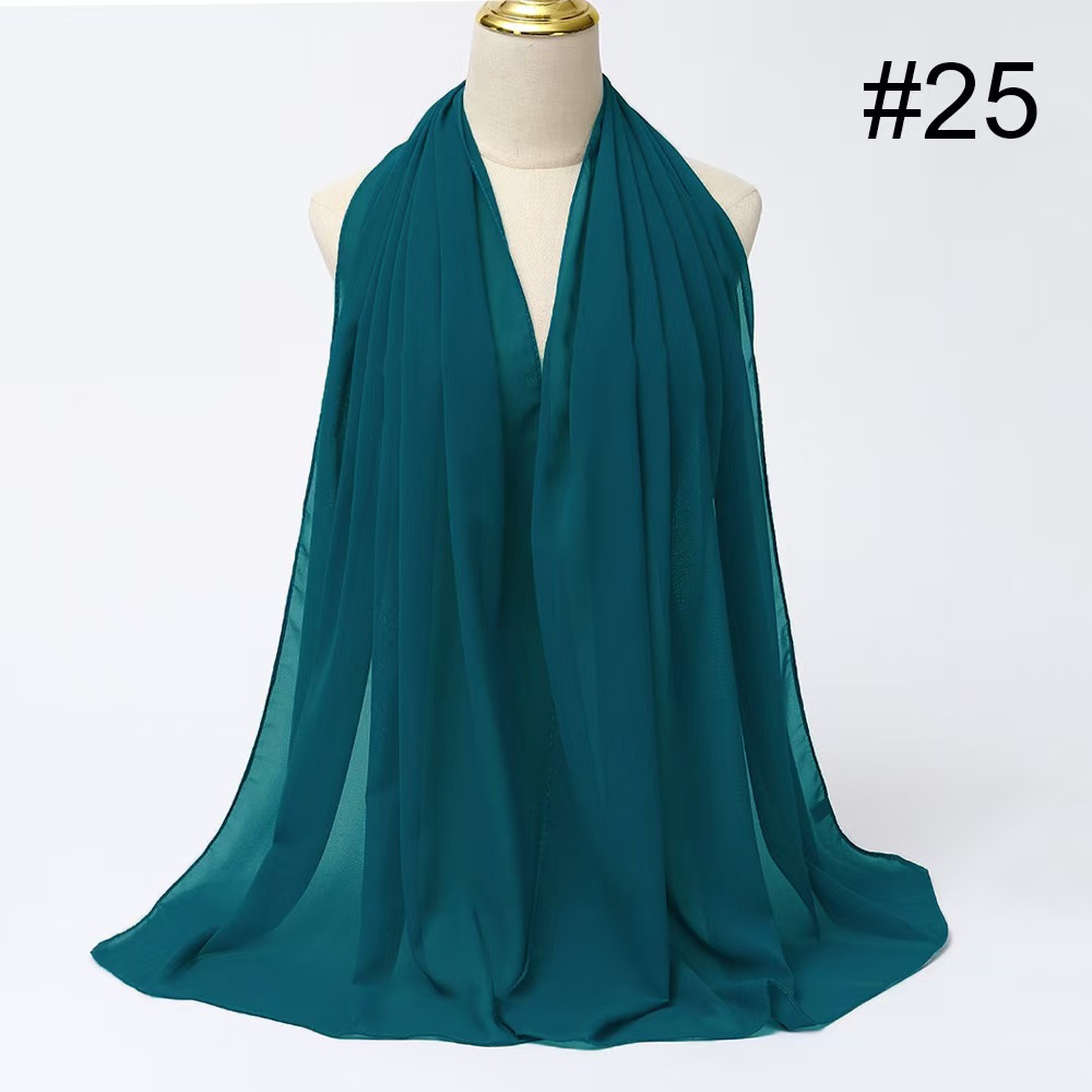 T1189 chiffon long scarf pearl chiffon scarf hood casual all-match chiffon gauze scarf long scarf shawl