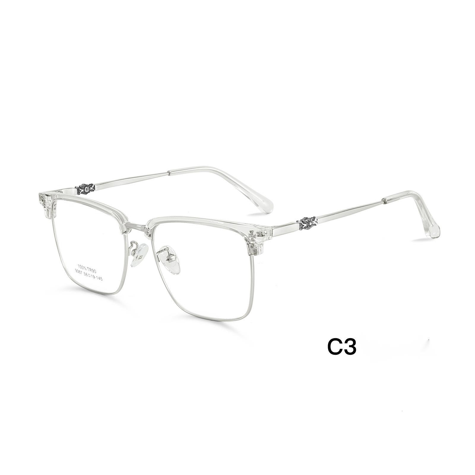 Men Classic Chrome Style Hearts Reading Glasses Anti Blue Light Myopia Glasses Pochromic Prescription Optical Eyewear250711