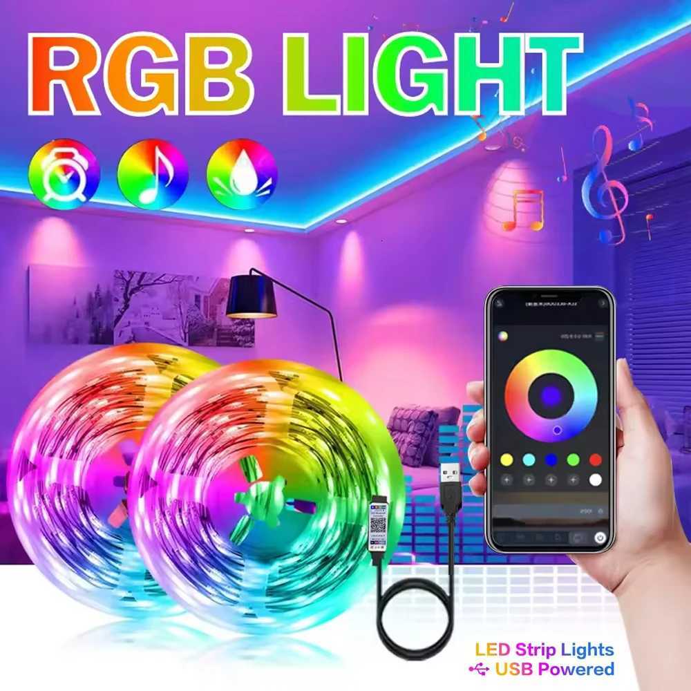 1M-15M RGB LED Strip Lights Music Sync APP Control Without Remote Flexible Diode Tape for Room Decoration TV BacklightXJ250710