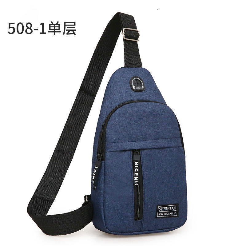 Designer Bag Mens Luxury Bag Business Chest Bag Casual Earphone Crossbody Bag Trendy Single Shoulder Chest Bag Fashion Versatile Chest Bag Wholesale F