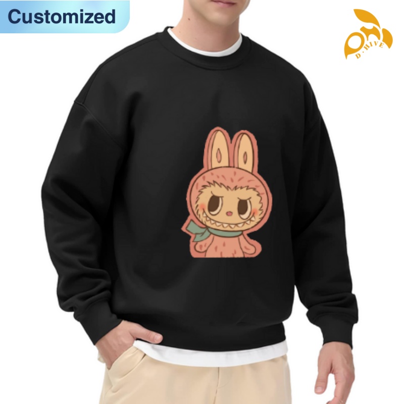 Free Shipping Men's sweatshirt, men's Gothic printed super large hip-hop sweatshirt women's retro sweatshirt fashionable casual street 