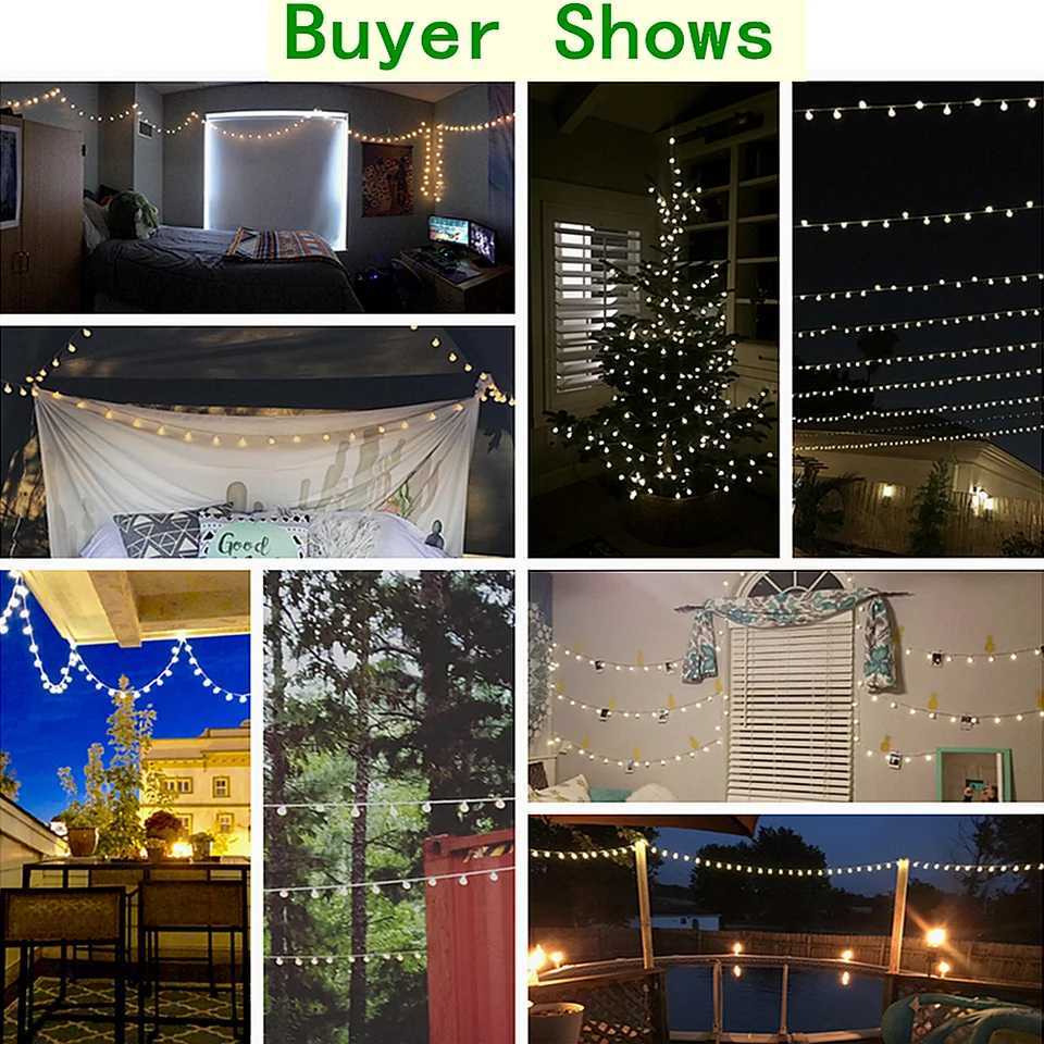 USB/Battery Power LED Ball Garland Lights Fairy String Waterproof Outdoor Lamp Birthday Holiday Wedding Party Decoration Lights XJ250710