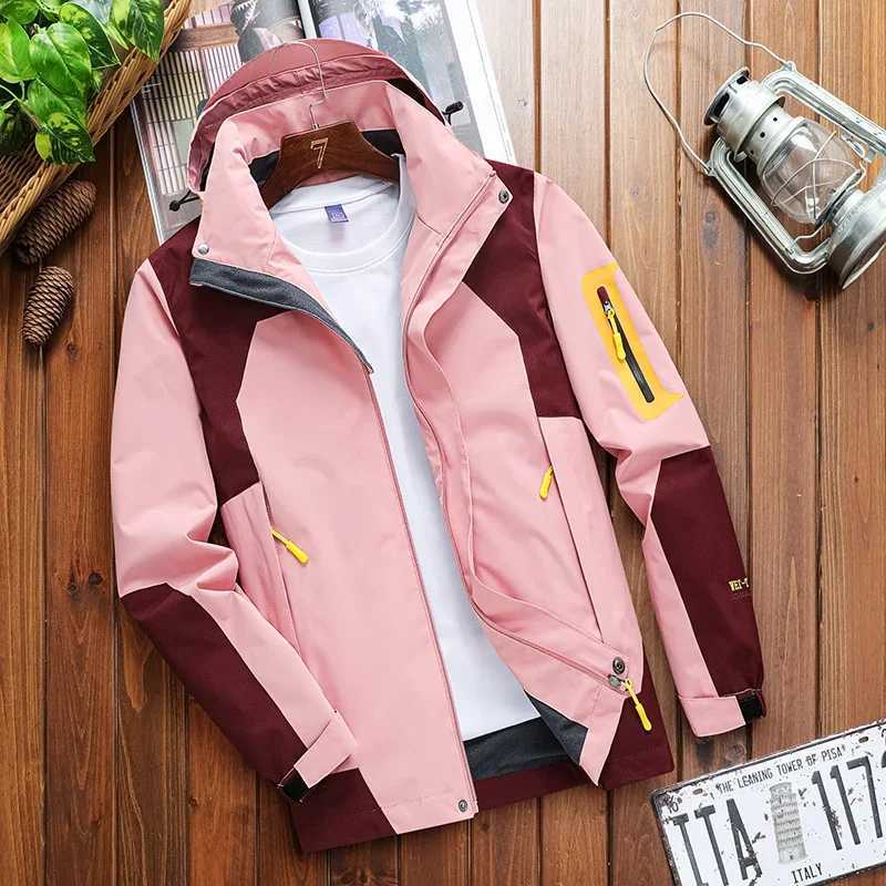 Autumn Couple Charge Jacket Casual Fashion Mountaineering Windproof Waterproof Wear-resistant Hooded Coat 2024 Mens Windbreaker W250711