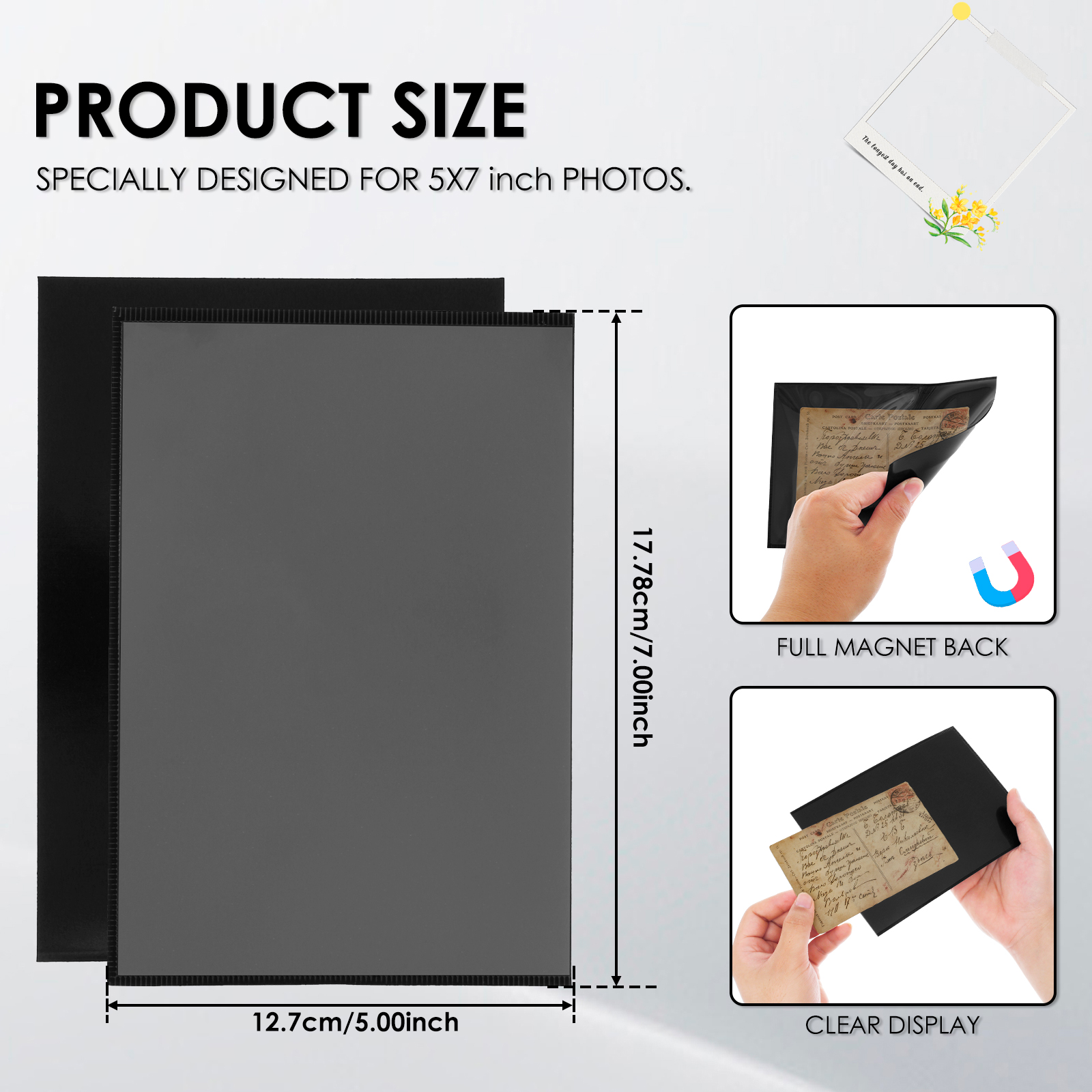 10Pcs Picture Frames 4x6 Inch 5x7Inch Pocket Reusable Sign Holder Clear PVC Photo Frame for Refrigerator H260306