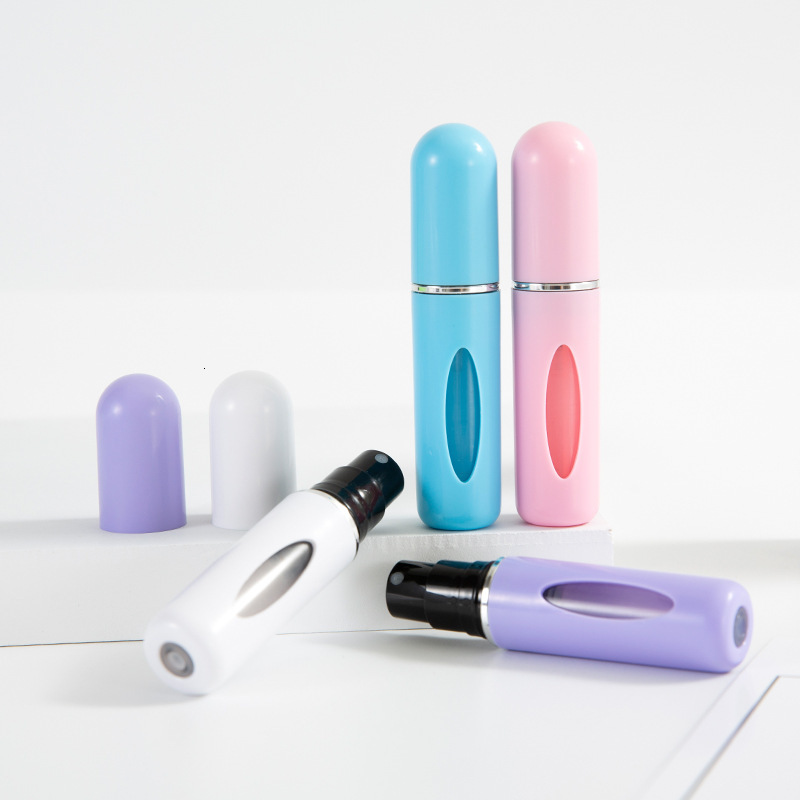 Plastic 5ml Bottom Direct Refill Sub-Bottle Self-Pump Spray Candy Color Press Flush Perfume Bottle
