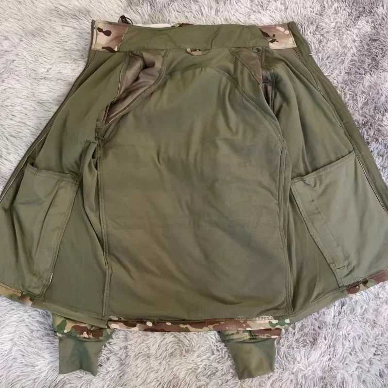 100% Cotton Hiking Hunting Tactical Jackets For Men Spring And Autumn Warm Fleece Windproof Breathable Windbreakers Coat W250711