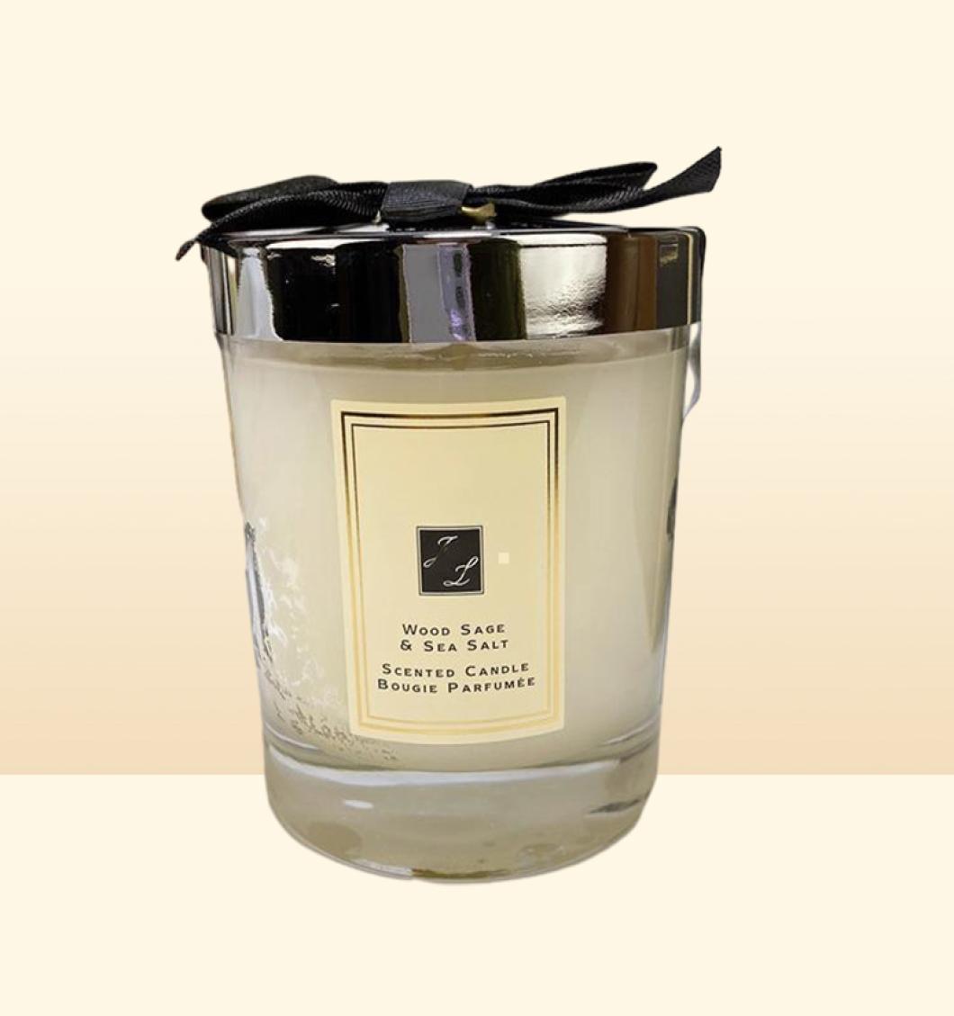 Indoor Scented Candle Incense 200g High Lasting Fragrance Blue Campanula Pine Eucalyptus Bitter Orange English Pear Sea Salt Lime 1388187