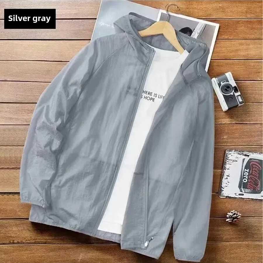 Men Thin Outerwear Jacket Summer Breathable Fishing Sunscreen Coat Outdoor Cardigan Loose Style Casual Mountaineering Jacket W250711
