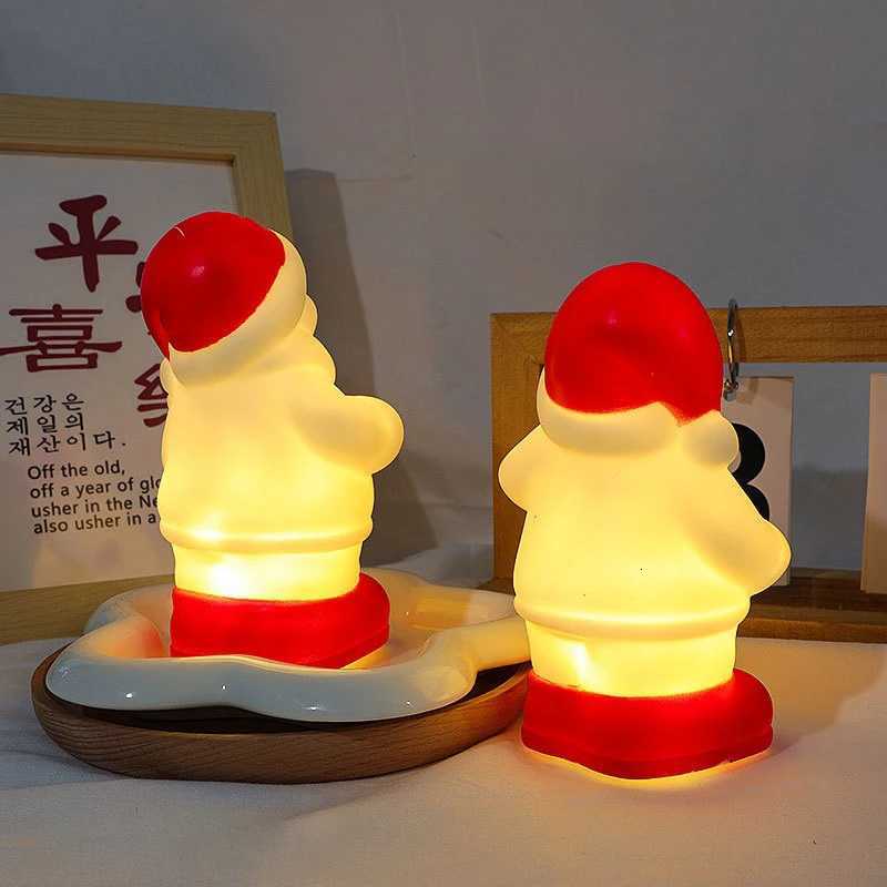 LED Christmas Night Light Cute Santa Claus Snowman Children Bedroom Bedside Ornaments For Holiday Christmas Decora Night LampXJ250710