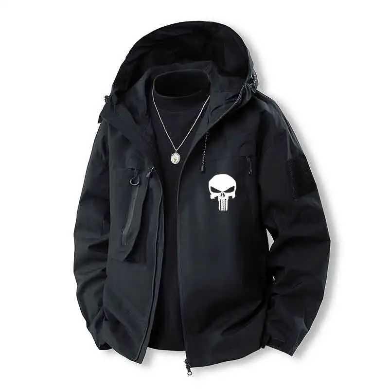 Mens Waterproof Rainproof Lightweight Jacket Hooded Outdoor Hiking Windproof Mountaineering Jacket S-3XL W250711