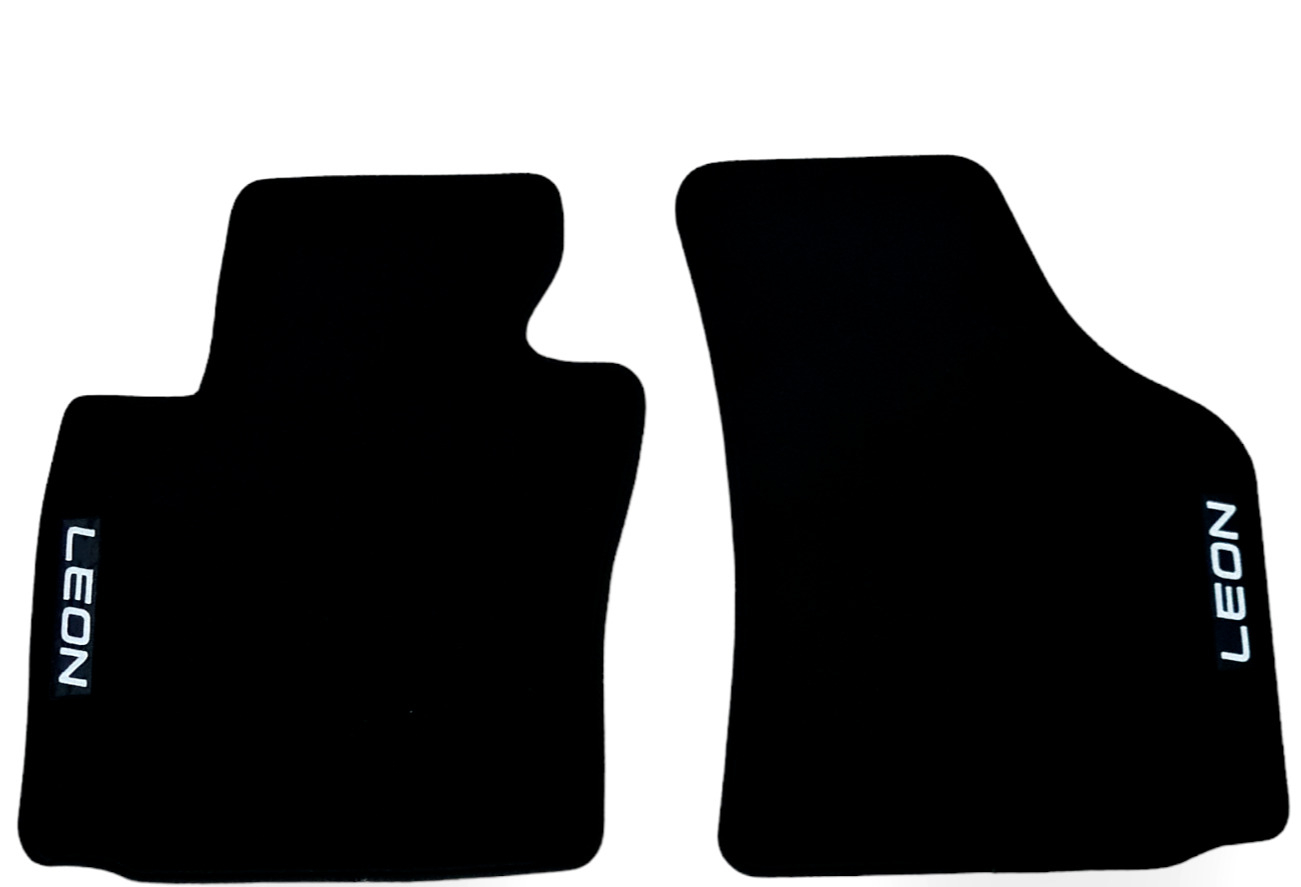 Front Car Floor Mats For Seat Leon MK2 Velour Waterproof Carpet Rugs Auto Liners