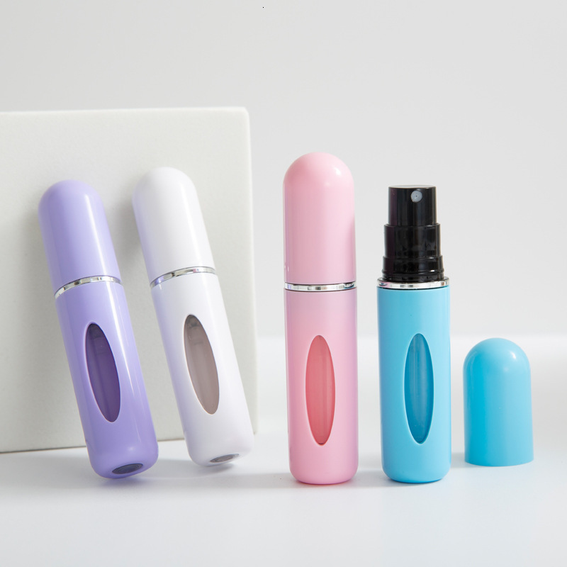 Plastic 5ml Bottom Direct Refill Sub-Bottle Self-Pump Spray Candy Color Press Flush Perfume Bottle