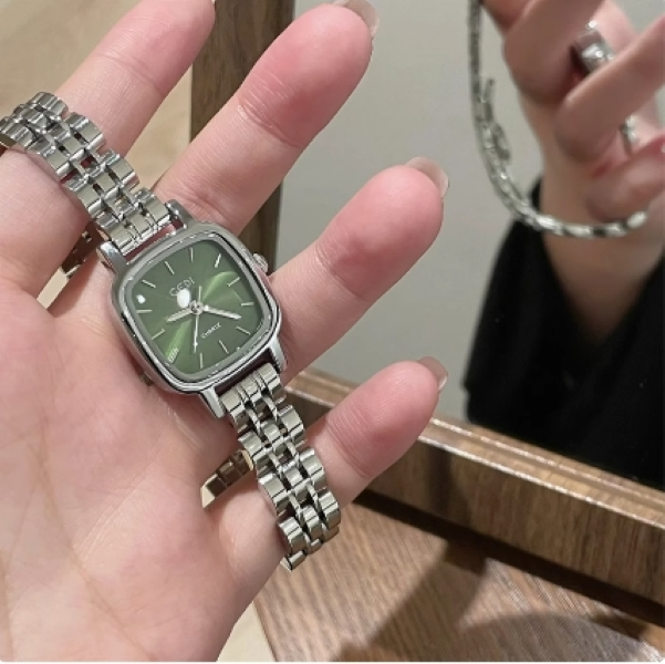 Authentic Swiss watch women's small sugar square, simple temperament, niche, light luxury women's watch, mechanical automatic high-end AYH11
