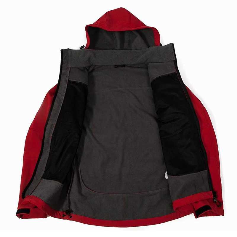 TRLWEGO Mens Softshell Camping Jacket Fleece Lined Waterproof Windproof Lightweight Outwear Full Zip Hiking Work Travel Coat W250711