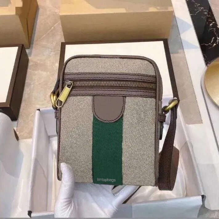 Luxury Designer Shoulder Bags Women Vintage Phone Messenger Bag Canvas Leather Handbags Ladies Tote Purse men canvas crossbody Outdoor bag Envelope package