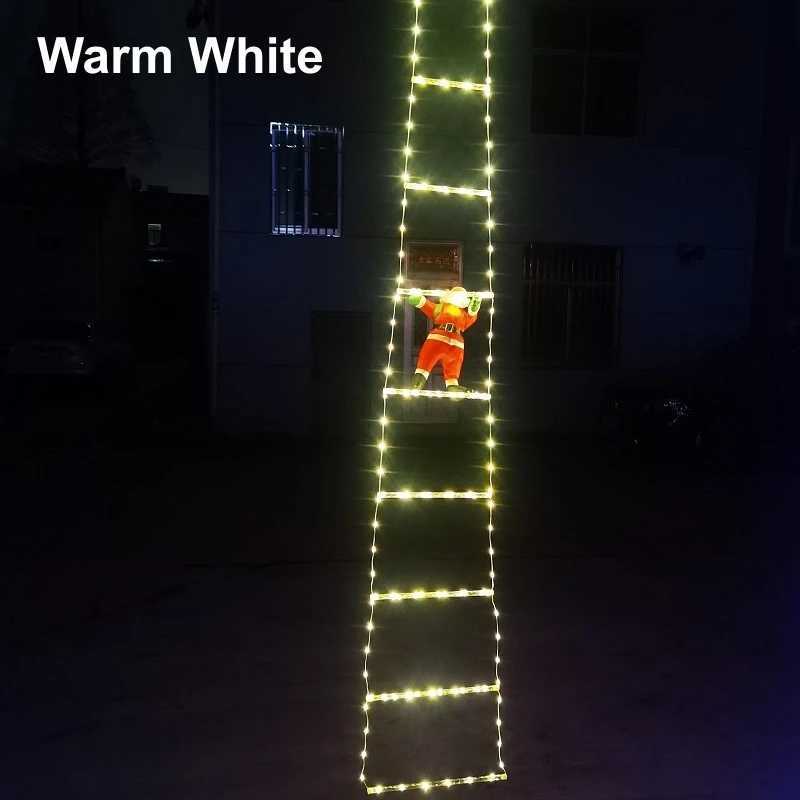 LED Christmas Ladder Lights with Santa Claus Doll String Light with Remote for Indoor Outdoor Home Garden Christmas Decor XJ250710