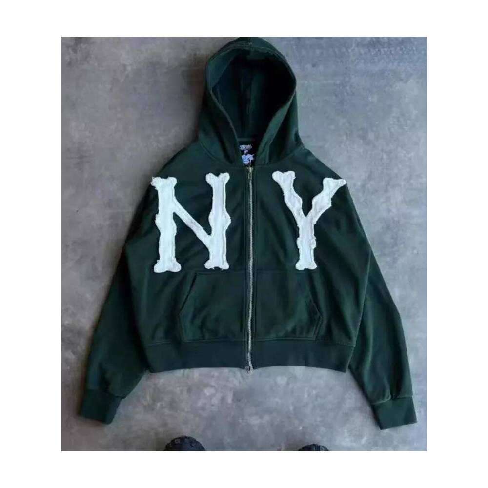 hoodie Oversized Sweatshirt Women Y2k American High Street Trend Jacket Men Letter Embroidered Zipper Hoodie Haruku Fashion Retro Top jacket