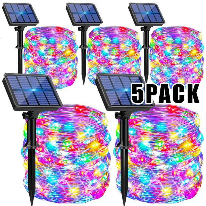 Outdoor LED Solar Fairy Lights Christmas Decoration Waterproof Solar Garland 8 Modes Lights for Xmas Party Patio Balcony Yard XJ250710