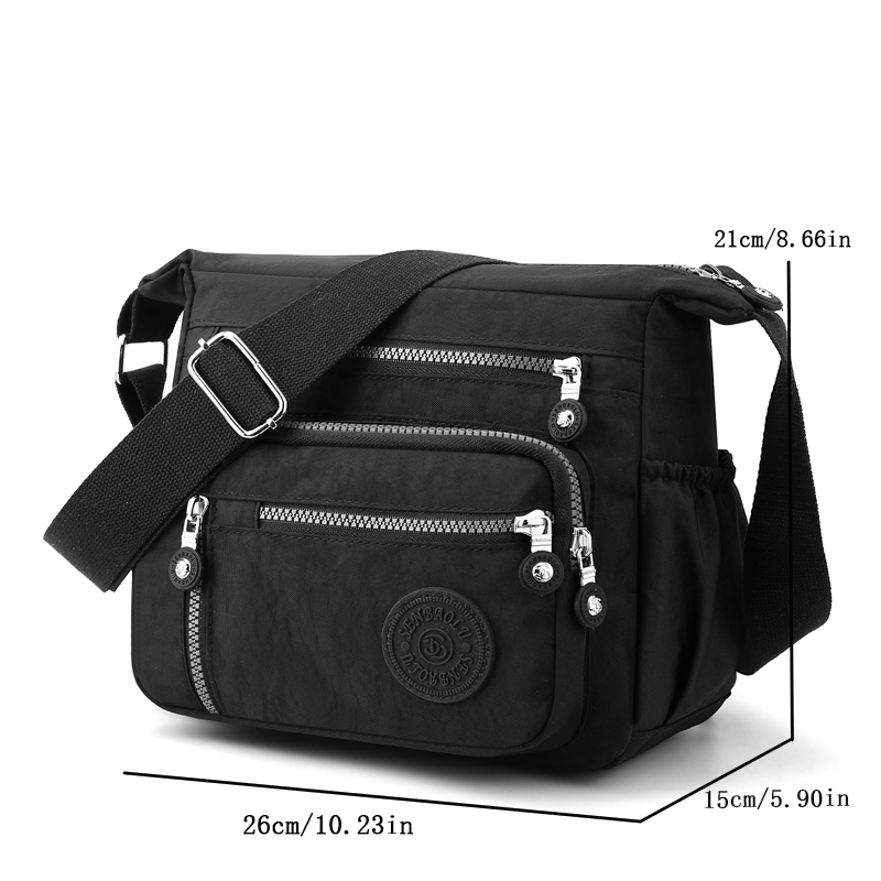 Multi-pocket large-capacity nylon women's bag - casual mom bag - convenient single-shoulder crossbody bag