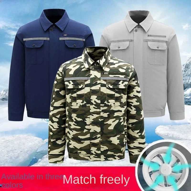 Clothes with fans in summer heatstroke prevention and cooling air conditioning mens clothing refrigeration work outdoor jacket W250711