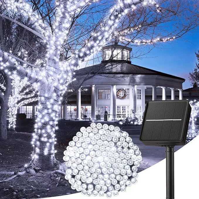 5/7/12/22M Solar Garland Lamp LED Icicle Fairy String Lights for Outdoor Garden Christmas Tree Wedding Party Home DecorationXJ250710